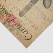 Ephemera French Briefkaart Cutlery Set Decoupage Tissuepapier (Detail)