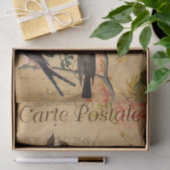 Ephemera French Briefkaart Flycatcher Bird Decoupa Tissuepapier (Geschenk)