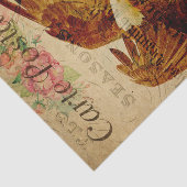 Ephemera French Briefkaart Flying Eagle Decoupage Tissuepapier (Detail)