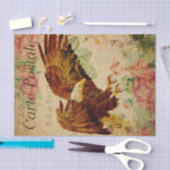 Ephemera French Briefkaart Flying Eagle Decoupage Tissuepapier (Craft)