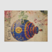 Ephemera French Briefkaart Hotair Ballon Decoupage Tissuepapier (Voorkant)