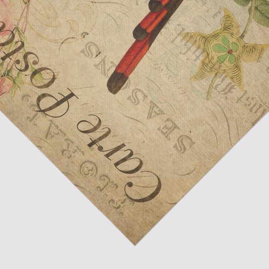 Ephemera French Briefkaart Hummingbird Decoupage Tissuepapier (Detail)