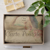 Ephemera French Briefkaart Peacock Decoupage Tissuepapier (Geschenk)