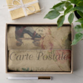 Ephemera French Briefkaart Roller Schaats Tissuepapier (Geschenk)