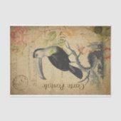 Ephemera French Briefkaart Toucan Bird Decoupage Tissuepapier (Voorkant)
