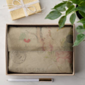 Ephemera French Briefkaart Waxing Bird Decoupage Tissuepapier (Geschenk)