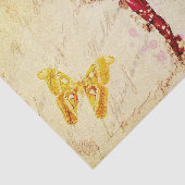 Ephemera French Woman Dancer Floral Decoupage Tissuepapier (Detail)