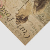 Ephemera French Woman in Countryside Decoupage Tissuepapier (Detail)