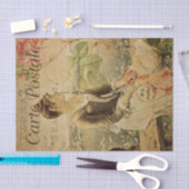 Ephemera French Woman in Countryside Decoupage Tissuepapier (Craft)