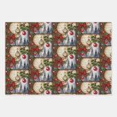 Ephemera-geïnspireerd kerst inpakpapier vel (Voorkant 2)