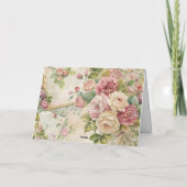 Ephemera Geïnspireerde Bloemen Kaart (Achterkant)