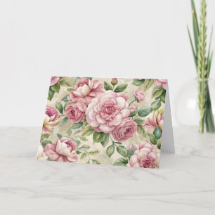 Ephemera Geïnspireerde Bloemen Kaart