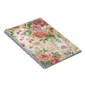 Ephemera  geïnspireerde  roze bloemen notitieboek (Rechterzijde)