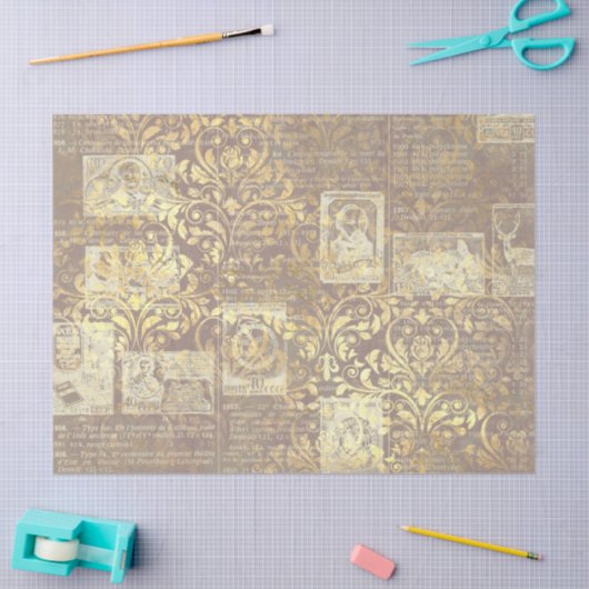 Ephemera Gold Paper Series Design 11 Tissuepapier (Craft)