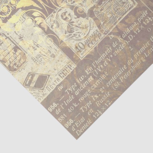 Ephemera Gold Paper Series Design 11 Tissuepapier (Detail)