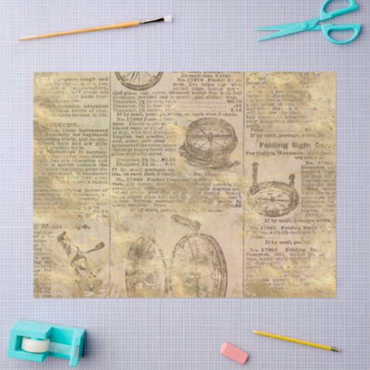 Ephemera Gold Paper Series Design 16 Tissuepapier (Craft)