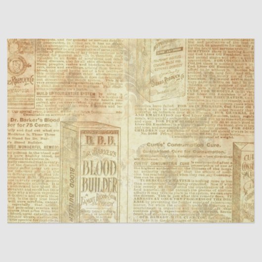 Ephemera Gold Paper Series Design 18 Tissuepapier (Voorkant)