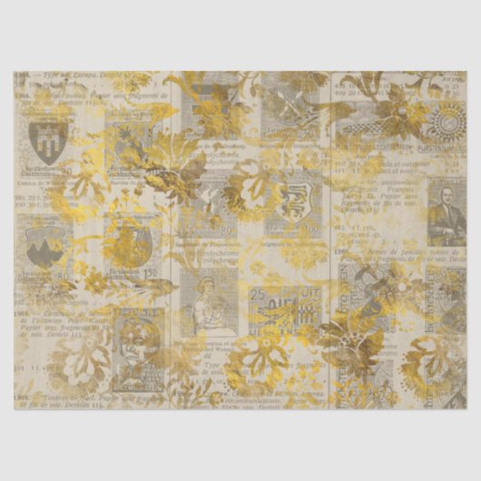 Ephemera Gold Paper Series Design 1 Tissuepapier (Voorkant)