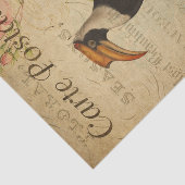 Ephemera Great Hornbill Bird Roses Decoupage Tissuepapier (Detail)