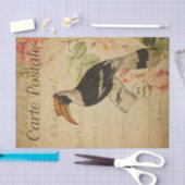 Ephemera Great Hornbill Bird Roses Decoupage Tissuepapier (Craft)