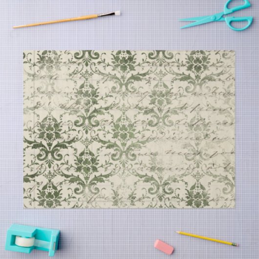 Ephemera Green Paper Series Design 1 Tissuepapier (Craft)