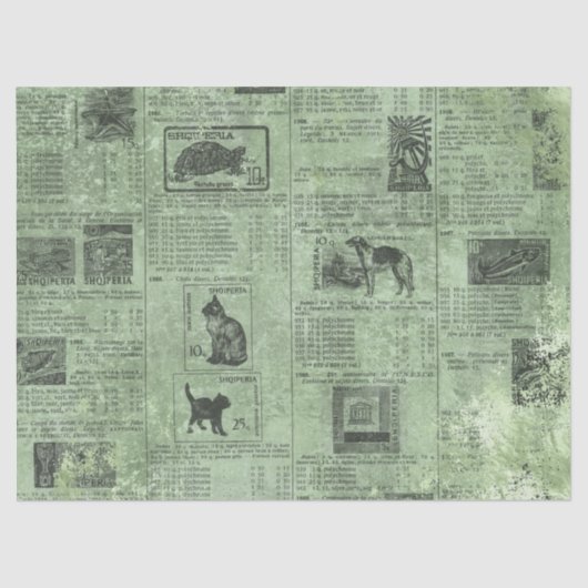 Ephemera Groenboek Serie Design 14 Tissuepapier (Voorkant)