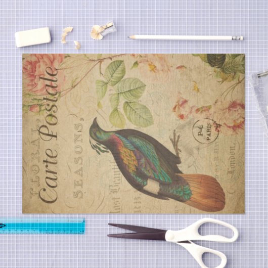 Ephemera Himalayan Monal Pheasant Bird Decoupage Tissuepapier (Craft)