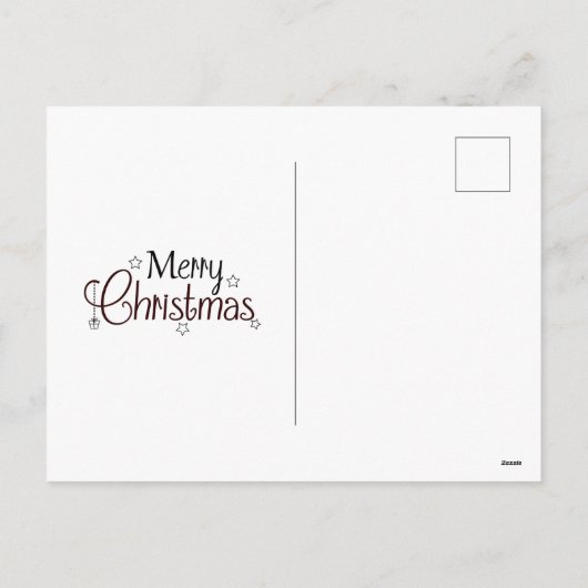 Ephemera Holly Berry Het kerstkarolscript Feestdagenkaart (Achterkant)