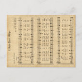 Ephemera " Ik zag drie schepen kerstkarol Feestdagenkaart (Voorkant)