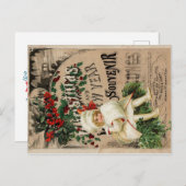 Ephemera Kerst Nieuwjaar Souvenir Vakantie Briefkaart (Voorkant / Achterkant)