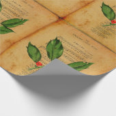  Ephemera-kerstlied A Babe wordt geboren Cadeaupapier (Hoek)