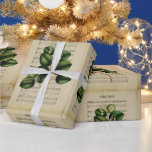 Ephemera Kerstmis Carol O Heilige Nacht Cadeaupapier<br><div class="desc">kerstpapier met groene bladeren op een mooie heilige plek op de  kerstpagina "O Heilige Nacht" kerstkarolscriptblad. Je cadeau zal er extra uitzien onder de boom. Ideaal voor  liefhebbers.</div>