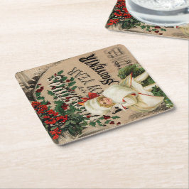  Ephemera Kerstmis Nieuwjaar Souvenir Kartonnen Onderzetters