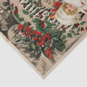 Ephemera Kerstmis Nieuwjaar Souvenir Ontkoppeling Tissuepapier (Detail)