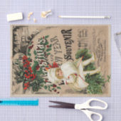 Ephemera Kerstmis Nieuwjaar Souvenir Ontkoppeling Tissuepapier (Craft)
