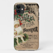 Ephemera Kerstmis Nieuwjaar Souvenir Poster Case-Mate iPhone Case (Achterkant)