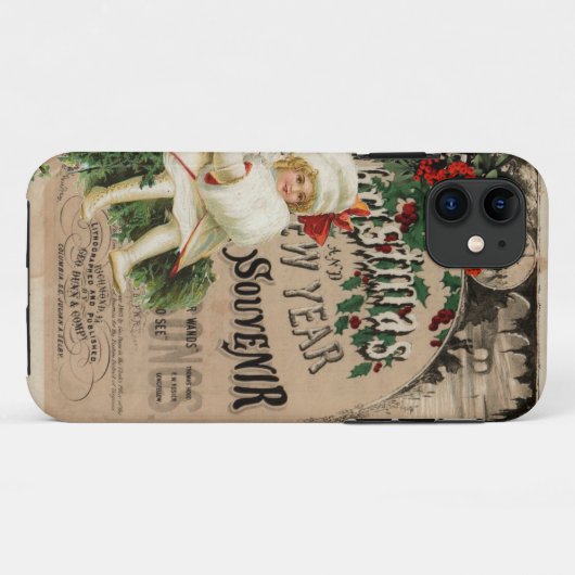 Ephemera Kerstmis Nieuwjaar Souvenir Poster Case-Mate iPhone Case (Achterkant (horizontaal))