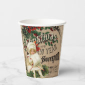 Ephemera Kerstmis Nieuwjaar Souvenir Poster Papieren Bekers (Voorkant)