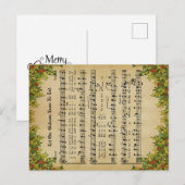 Ephemera laat onze gladness kennen zonder Carol sc Feestdagenkaart (Voorkant / Achterkant)