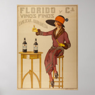 Ephemera Lady Wine Toast Poster