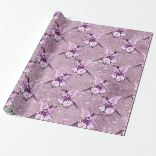 Ephemera Lavendar Paper Series Design 10 Cadeaupapier (Uitgerold)