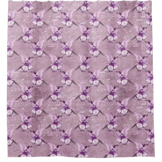 Ephemera Lavendar Paper Series Design 10 Douchegordijn (Voorkant)