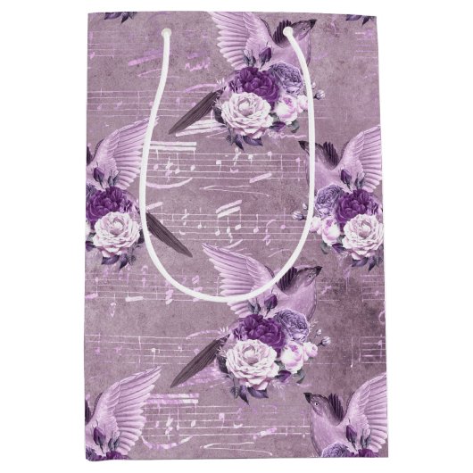 Ephemera Lavendar Paper Series Design 10 Medium Cadeauzakje (Voorkant)