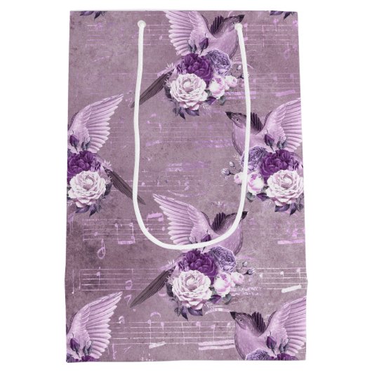 Ephemera Lavendar Paper Series Design 10 Medium Cadeauzakje (Achterkant)