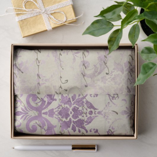 Ephemera Lavendar Paper Series Design 19 Tissuepapier (Geschenk)