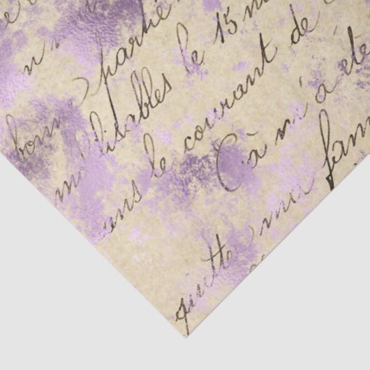 Ephemera Lavendar Paper Series Design 4 Tissuepapier (Detail)