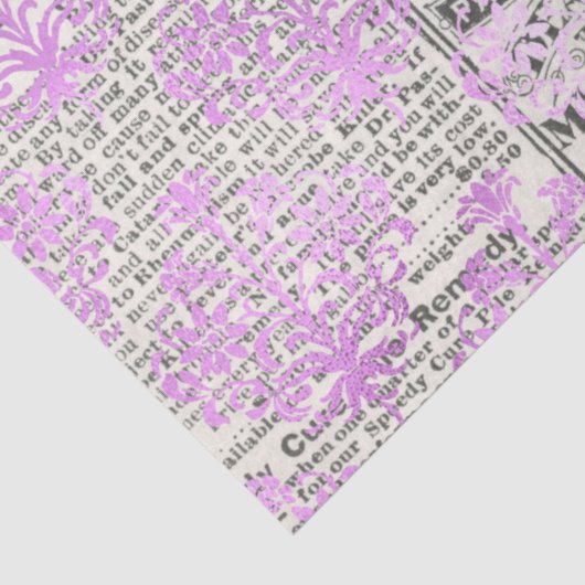 Ephemera Lavendar Papierserie Design 12 Tissuepapier (Detail)