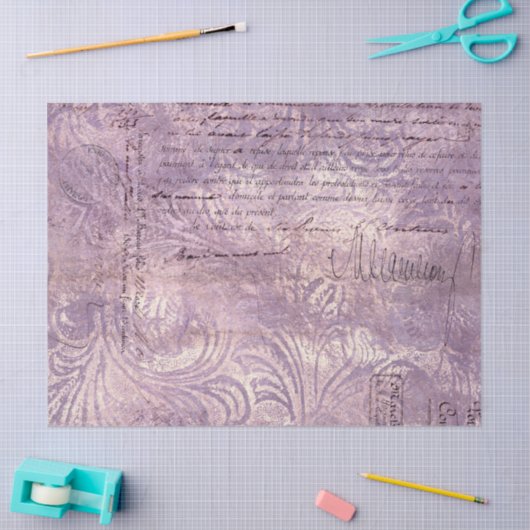 Ephemera Lavendar Papierserie Ontwerp 17 Tissuepapier (Craft)