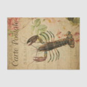 Ephemera Lobster Schilderroze rozen ontkoppeling Tissuepapier (Voorkant)