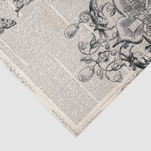 Ephemera - losblad tissuepapier (Detail)